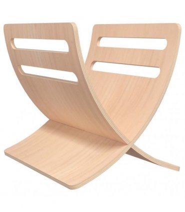 vidaXL Wooden Magazine Rack Floor Standing Natural