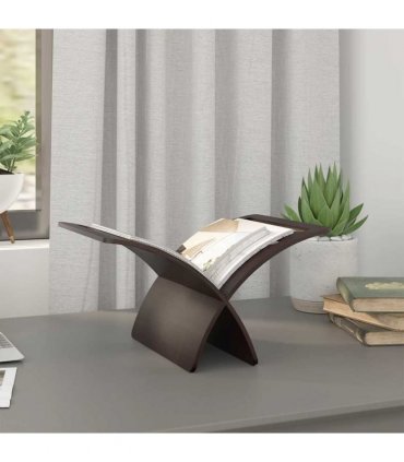 vidaXL Wooden Magazine Rack Floor Standing Brown