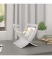 vidaXL Wooden Magazine Rack Floor Standing White