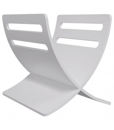 vidaXL Wooden Magazine Rack Floor Standing White