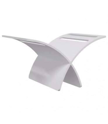 vidaXL Wooden Magazine Rack Floor Standing White