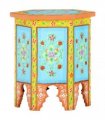 vidaXL Hand-painted Side Table Multicolour 38x33x42 cm Solid Mango Wood