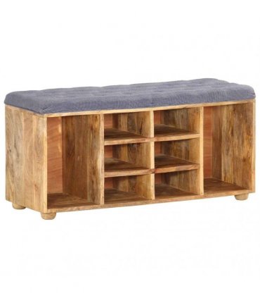 vidaXL Hall Bench 100x35x47 cm Solid Mango Wood