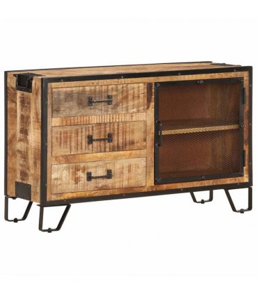 vidaXL Sideboard 100x31x60 cm Solid Rough Mango Wood