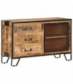 vidaXL Sideboard 100x31x60 cm Solid Rough Mango Wood