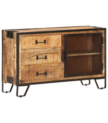 vidaXL Sideboard 100x31x60 cm Solid Rough Mango Wood