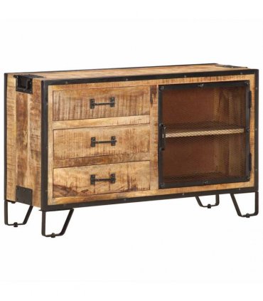 vidaXL Sideboard 100x31x60 cm Solid Rough Mango Wood