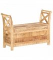 vidaXL Hall Bench 103x33x72 cm Solid Mango Wood