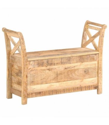 vidaXL Hall Bench 103x33x72 cm Solid Mango Wood