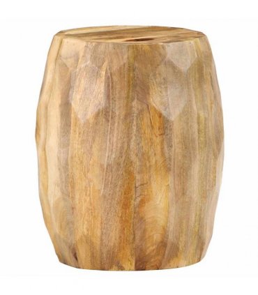 vidaXL Drum Stool Solid Mango Wood