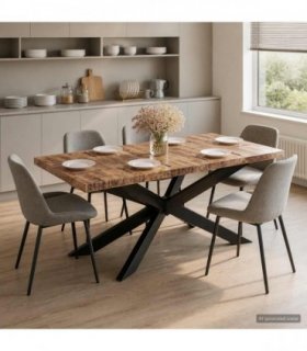 vidaXL Dining Table 180x90x76 cm Solid Rough Mango Wood