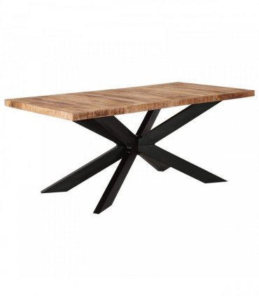 vidaXL Dining Table 180x90x76 cm Solid Rough Mango Wood