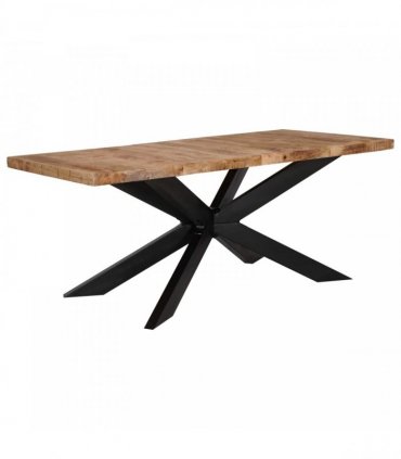 vidaXL Dining Table 180x90x76 cm Solid Rough Mango Wood