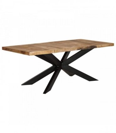 vidaXL Dining Table 180x90x76 cm Solid Rough Mango Wood