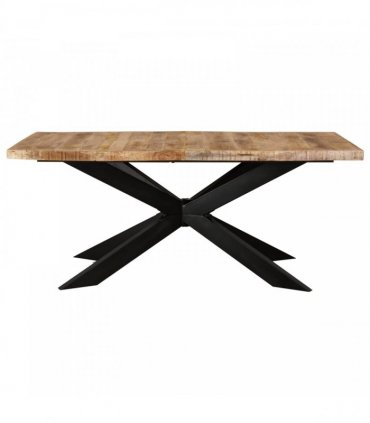 vidaXL Dining Table 180x90x76 cm Solid Rough Mango Wood