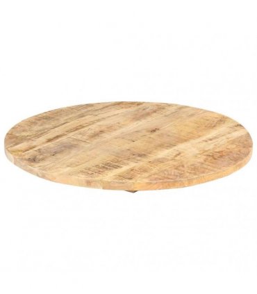 vidaXL Table Top Solid Mango Wood Round 25-27 mm 40 cm