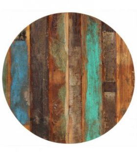 vidaXL Round Table Top 80 cm 15-16 mm Solid Reclaimed Wood