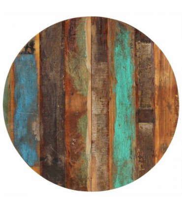 vidaXL Round Table Top 80 cm 15-16 mm Solid Reclaimed Wood