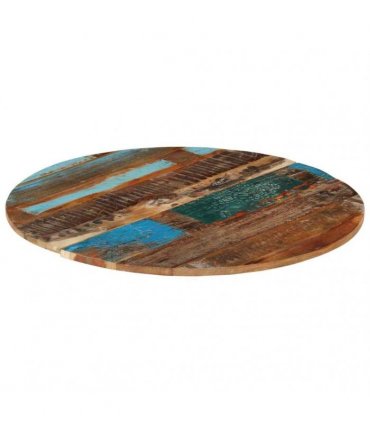 vidaXL Round Table Top 80 cm 15-16 mm Solid Reclaimed Wood