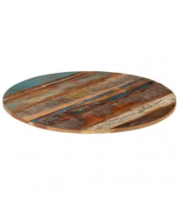vidaXL Round Table Top 80 cm 15-16 mm Solid Reclaimed Wood