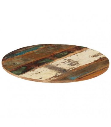 vidaXL Round Table Top 80 cm 15-16 mm Solid Reclaimed Wood