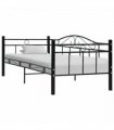 vidaXL Daybed Frame without Mattress Black Metal 90x200cm