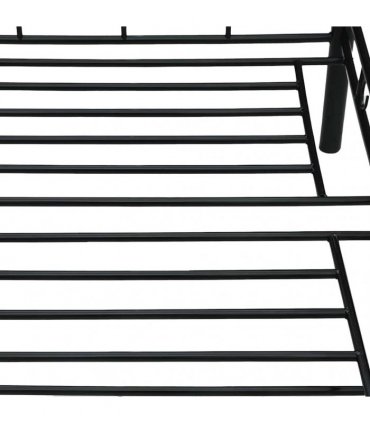 vidaXL Daybed Frame without Mattress Black Metal 90x200cm