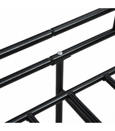 vidaXL Daybed Frame without Mattress Black Metal 90x200cm