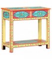 vidaXL Hand Painted Console Table 80x35x75 cm Solid Mango Wood