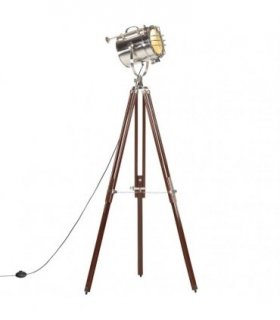 vidaXL Tripod Floor Lamp Solid Mango Wood 180 cm
