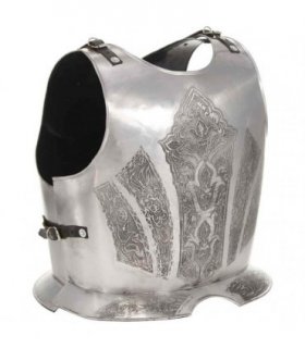 vidaXL Medieval Knight Body Armour Cuirass Replica LARP Silver Steel