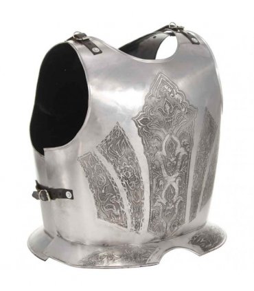 vidaXL Medieval Knight Body Armour Cuirass Replica LARP Silver Steel