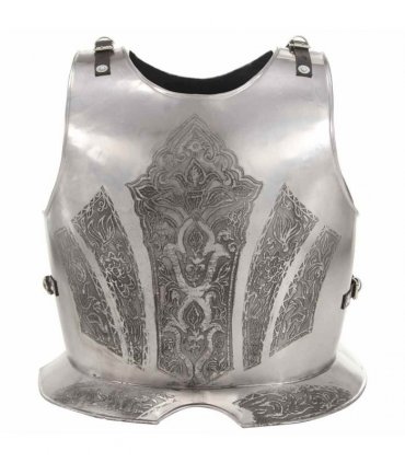 vidaXL Medieval Knight Body Armour Cuirass Replica LARP Silver Steel