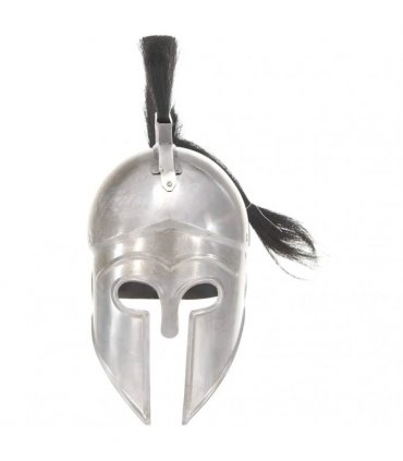 vidaXL Greek Warrior Helmet Antique Replica LARP Silver Steel