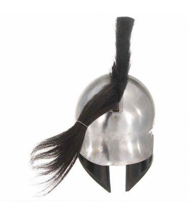 vidaXL Greek Warrior Helmet Antique Replica LARP Silver Steel