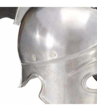 vidaXL Greek Warrior Helmet Antique Replica LARP Silver Steel