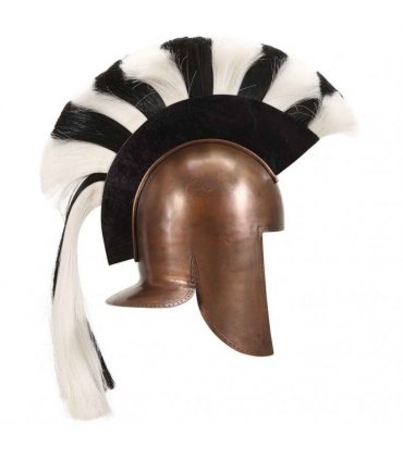 vidaXL Greek Warrior Helmet Antique Replica LARP Copper Steel