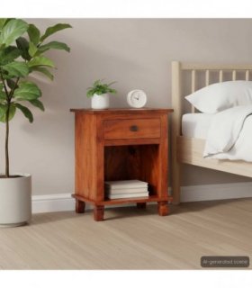 vidaXL Bedside Cabinet 40x30x50 cm Solid Acacia Wood