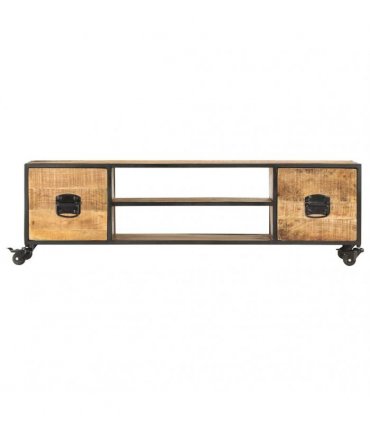 vidaXL TV Cabinet 130x30x39 cm Solid Mango Wood