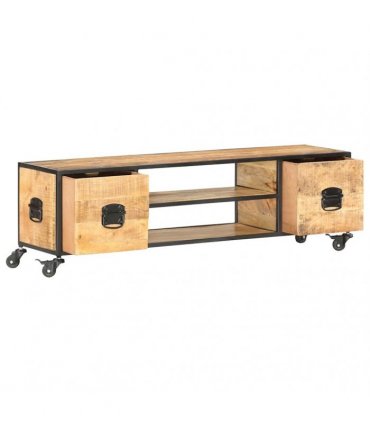 vidaXL TV Cabinet 130x30x39 cm Solid Mango Wood