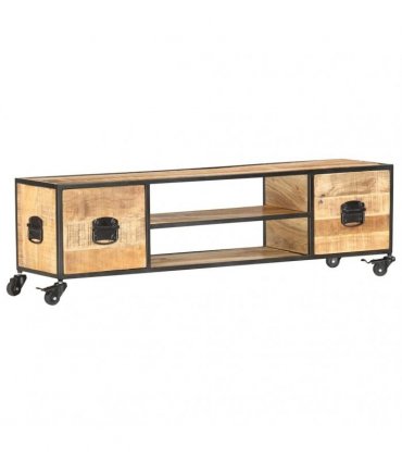 vidaXL TV Cabinet 130x30x39 cm Solid Mango Wood