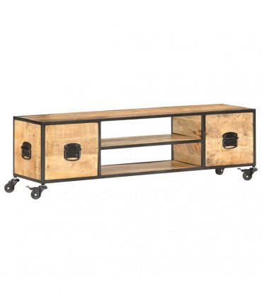 vidaXL TV Cabinet 130x30x39 cm Solid Mango Wood