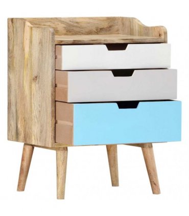 vidaXL Bedside Cabinet 47x35x63 cm Solid Mango Wood
