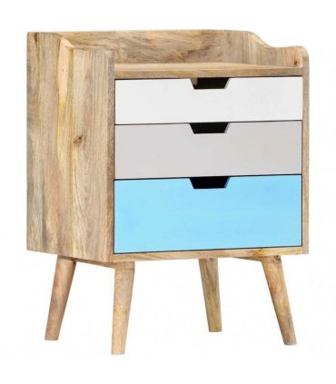 vidaXL Bedside Cabinet 47x35x63 cm Solid Mango Wood