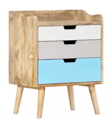 vidaXL Bedside Cabinet 47x35x63 cm Solid Mango Wood
