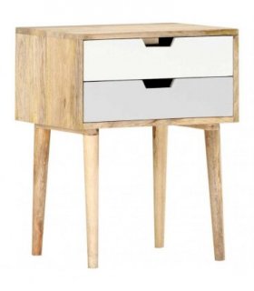 vidaXL Bedside Cabinet 47x35x59 cm Solid Mango Wood