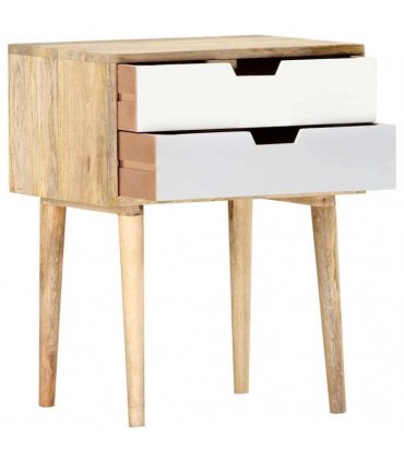 vidaXL Bedside Cabinet 47x35x59 cm Solid Mango Wood