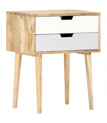 vidaXL Bedside Cabinet 47x35x59 cm Solid Mango Wood