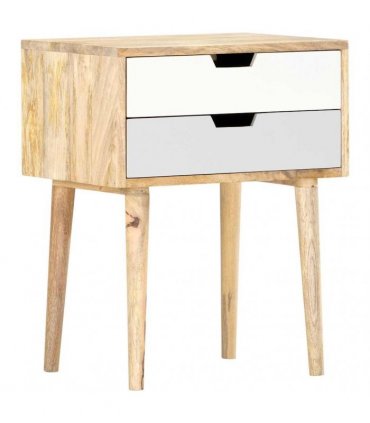 vidaXL Bedside Cabinet 47x35x59 cm Solid Mango Wood