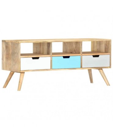 vidaXL TV Cabinet 110x35x48 cm Solid Mango Wood
